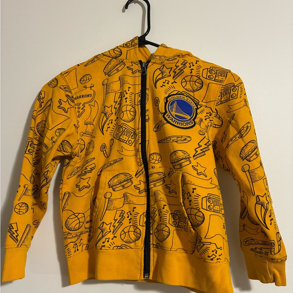 NBA Golden State Warriors Yellow Kids Hoodie